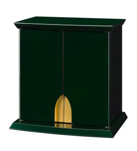 うるし仕上げの超・コンパクトな厨子。シンプルながらも和モダンテイストなお厨子に仕上がりました。